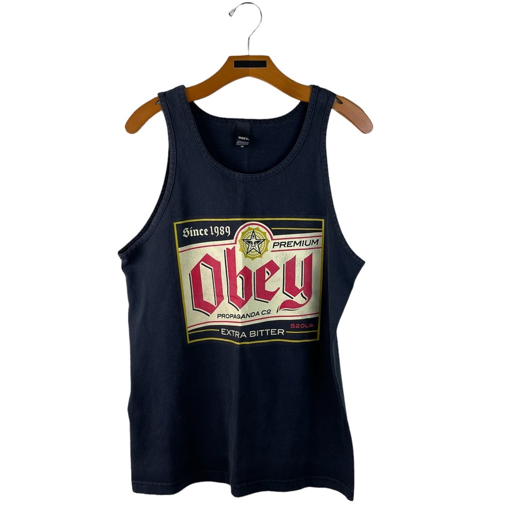 Obey Beer Tank Top Size Medium